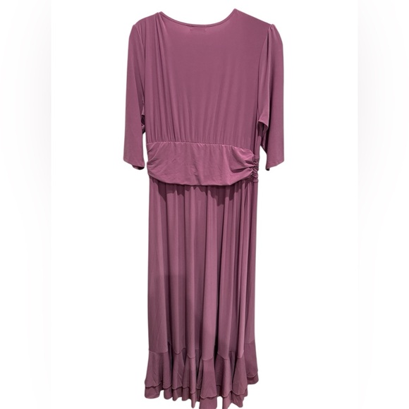 NWT Kiyonna Ruffle Veronica Elegant Purple Evening Gown Dress size 1x - Picture 8 of 10